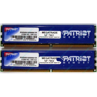 Память 1Gb (2x512Mb) DDR2 Patriot PSD251253381H pc4200 533MHz (Черкесск)